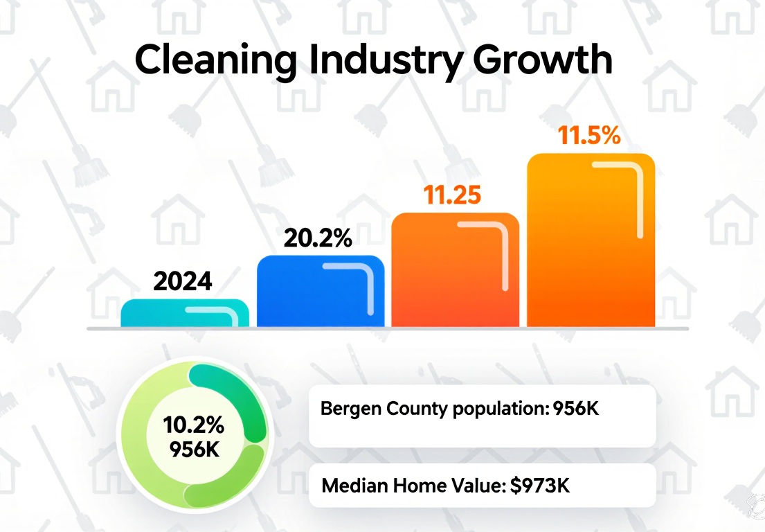 Bergen County cleaning market growth chart